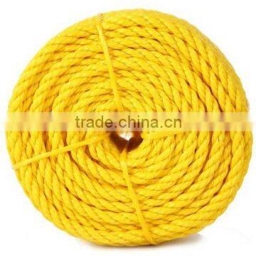 3 strand Twisted Poly ropes in yellow and black color