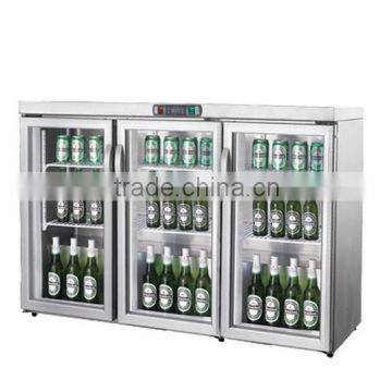 Shentop STH-AY03 Glass 3 door Beer Champagne Fridge with compressor for Hotel Home Restaurant