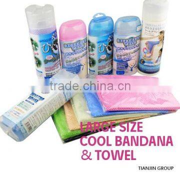 Hot selling sport custom cool towel for world cup 2014,chilly pad cooling towel