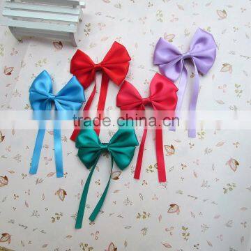 JP8157 New design ribbon silk bowknot hair bands for kids 2015