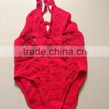 2015 new hand crochet colorful sexy women bikini lady tankini beach wear swimwear