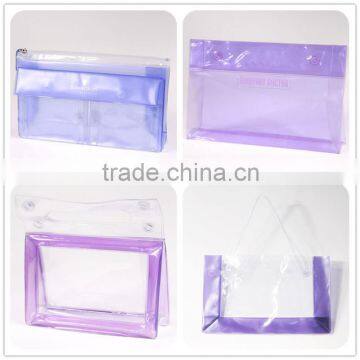 customized clear pvc zipper bag for bedsheets packing