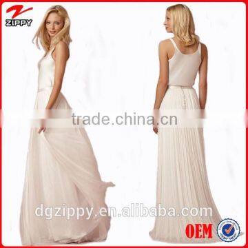 2014 satin top and wasitband simple alibaba wedding dress