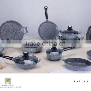 YD09 15PCS DIE-CAST ALUMINIUM COOKWARE SET