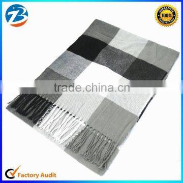 Fashion Black White Regular Crossed Winter Long Cashmere Shawls