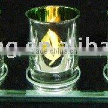 Metallic votive holder