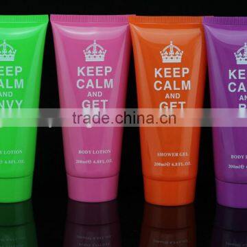 200ml Color PE Plastic soft Tubes for Cosmetic shower gel packing