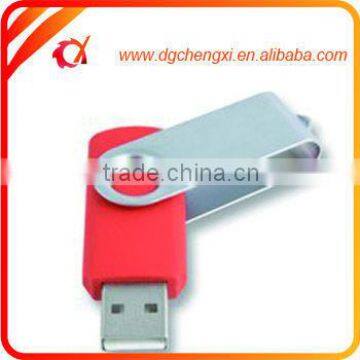 Orange Plastic and Silver Metal 8gb Swivel Usb