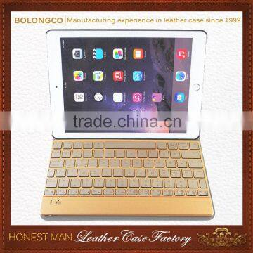 wholesale Intelligent induction switch ultra-thin aluminum bluetooth keyboard for ipad air leather cases