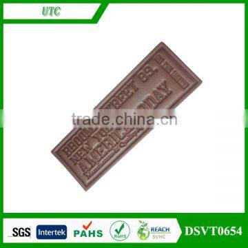 Custom branded triangle genuine leather patches for clothing