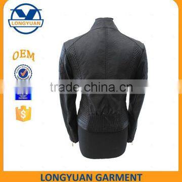 Fashion Material New Style Breathable pu Leather Jacket for Woman photo-2
