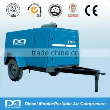 trailer-mounted portable Diesel screw type portable Air Compressor machine for explorotary drilling