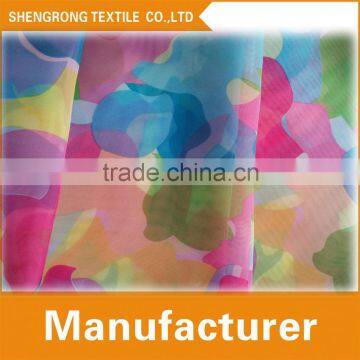 100% polyester printing organza for women dress/Camouflage printed fabrics