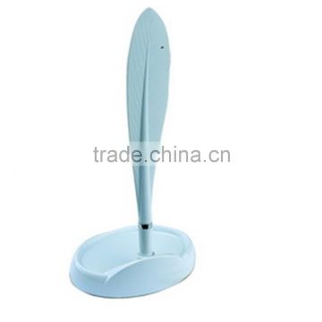 Feather shape Table ball point pen with holder for office use and promotion gifts