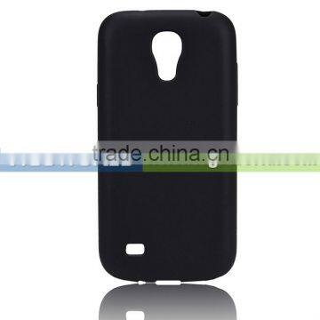 Frost Rubber Skin Soft TPU Gel Case Cover with Clear Borders for Samsung Galaxy S4 Mini Black