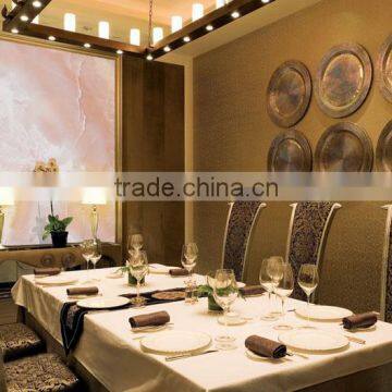 five star hotel wall pink onyx marble stones