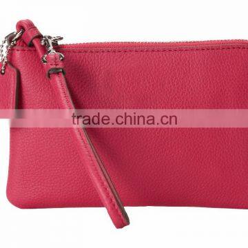 Grain Leather Small Wristlet clutch bag