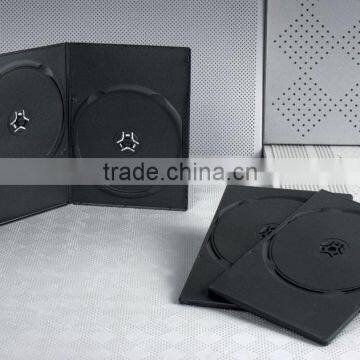 7MM Slim Double Black Cover Plastic Long DVD Case photo-2