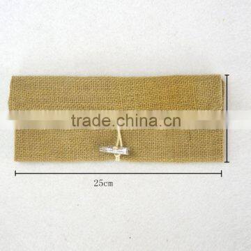 Worldwide wholesale jute drawstring bag printed burlap
