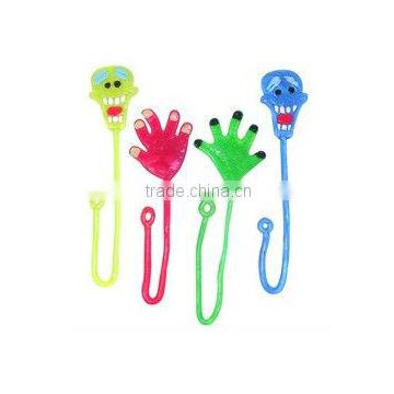 Promotional Colorful Sticky foot hand and old man head toy