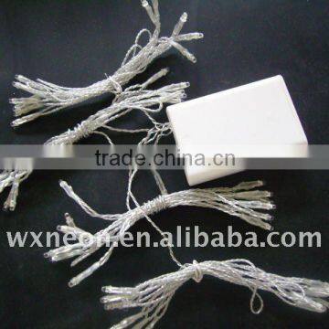 Battery LED string light /fairy light white 3 AA batteries 48leds