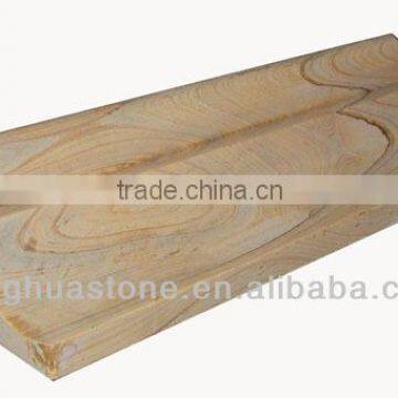 Yellow wooden Decorative stone line stone chair rail moulding