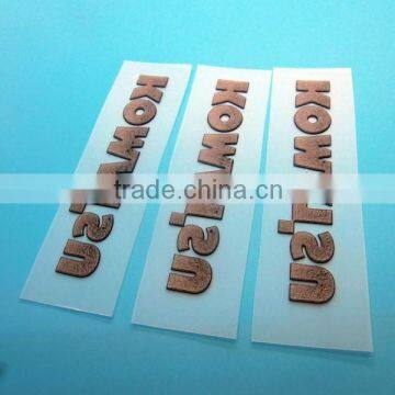 2016 top sale rubber heat transfer labels