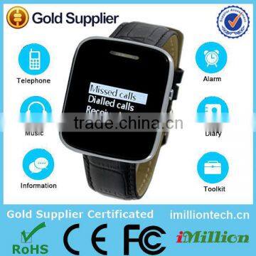 2014 men dress digital smart watch Support multi-languages OLED call ID display bluetooth watch