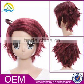 New product excellent quality for Axis Powers Hetalia Roderich Edelstein dark red wig cosplay