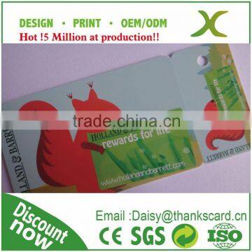 Free design!!pvc combo card with barcode printing/ plastic snap-off keychain card