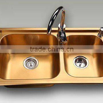 San Andreas golden double kitchen sinks