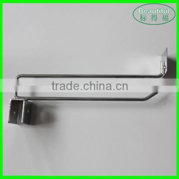 Supermarket Double wire Display Hook with Price Tag for Square Tube,Cross Bar Hook