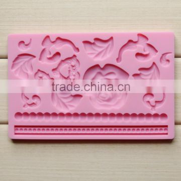 Amazon hot Wholesale Food grade non stick flexible heat resistant silicone fondant tools molds