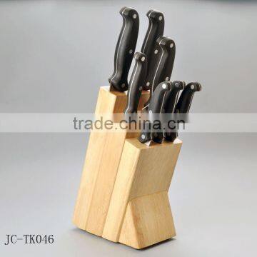 8PCS bakelite kitchen knive set with pine wooden block