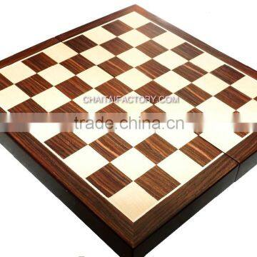 QUALITY Folding 3 in 1 INLAID WALNUT WOOD Chess, Backgammon, Checkers Set