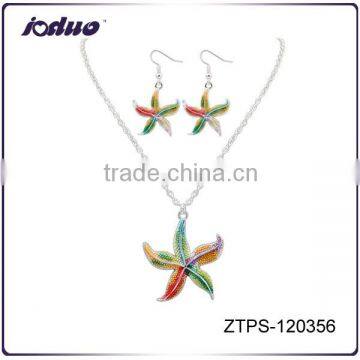 Fashion Cute Starfish Jewelry Sets Necklace And Earring