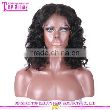 Bleached Knots 14 Inch Bob Style Glueless Full Lace Wigs Brazilian Virgin Human Hair Wig Lace Front Short Bob Wigs