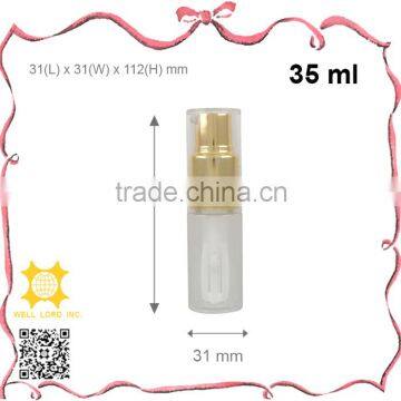 Luxurious 35ml golden cap bottle plastic powder sparyer