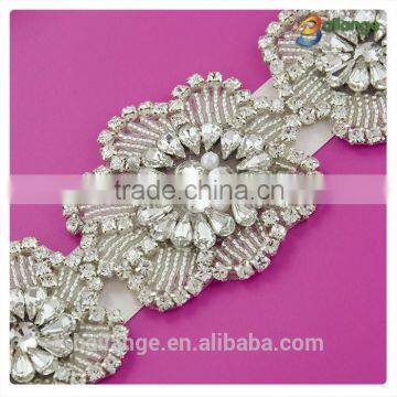 Embroidered Western Wholesale Metal Bride Ladies Fancy Crystal Rhinestone Belt for Wedding Dress photo-2