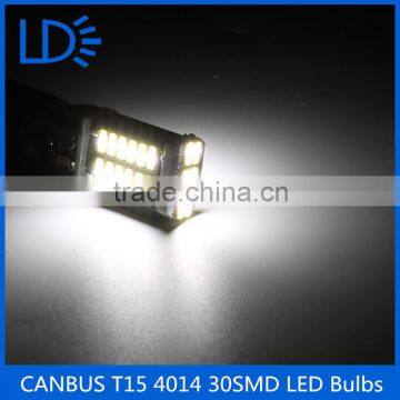 Wholesale New Desigh Free Canbus 12v T15 4014 Car Led 30 Smd Auto Bulb Led Tail Light photo-2