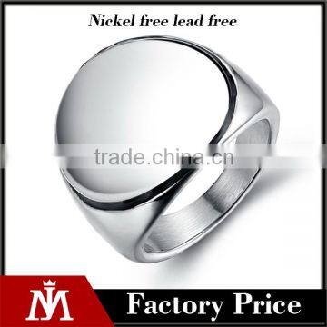 vintage high polished simple 316L tatianium plain ring