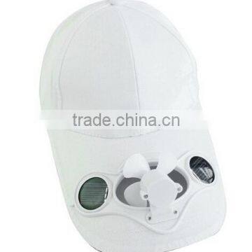 Custom fashion summer solar cap with fan