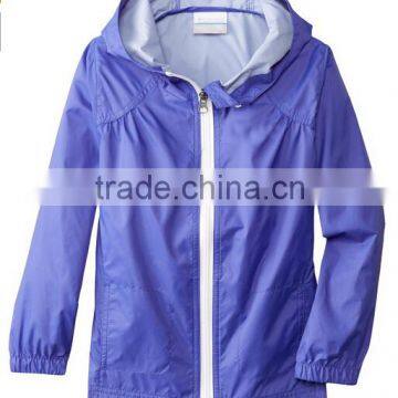 Guangzhou Garments Manufacturer Micro Fiber Girls Coats Kids Rain Jackets Customized