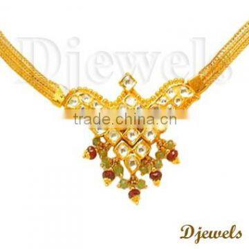 Gold Kundan Necklaces,22K Kundan Necklaces, Jaipur Kundan Jewellery