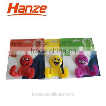 Cute Shape Powerful Plastic Suction Wall Hook For Bathrooom