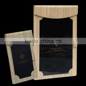 hotel supplier leather memo pad with pen holder