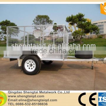 wholesale galvanized caged utility box trailer