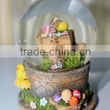 Polyresin Lovely Animal Water Ball With Light and Music Box