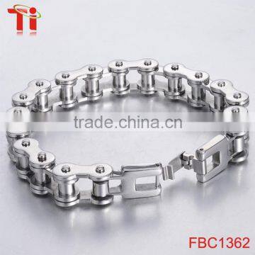 Good Quality Bicycle Link Chain Stainless Steel Mens Hand Biker Bracelet Jewelry photo-5