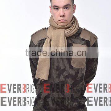 Canton Fair show computer knitted V neck Military Sweater